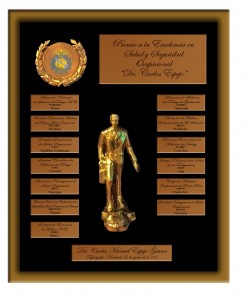 Placa Premio a la Excelencia FECACSO